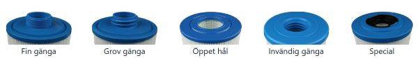 Välj spabadsfilter efter anslutningen men längd och diameter spelar mindre roll om filtret får plats.